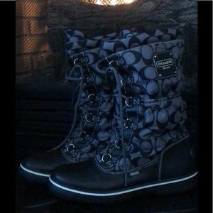 Coach Signature Women SHAIN Black/White Boots